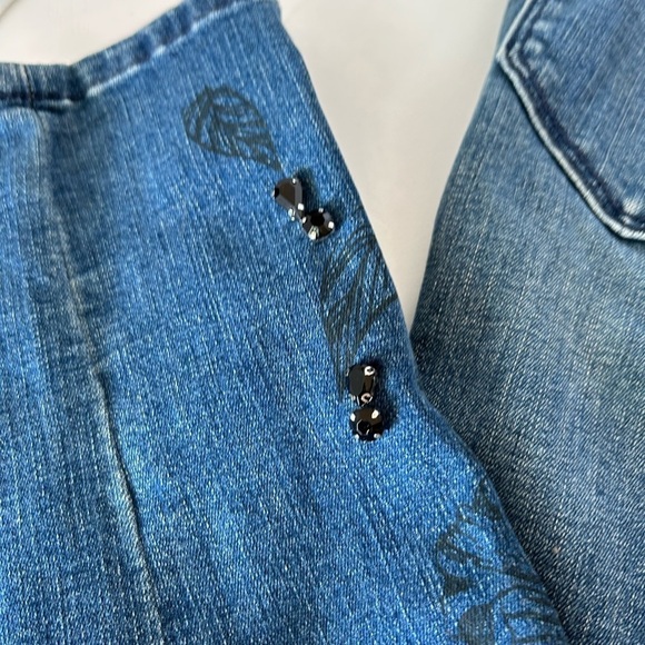 NWOT Simply Vera Vera Wang Embellished Skinny Mid Rise Jeans - Picture 10 of 12